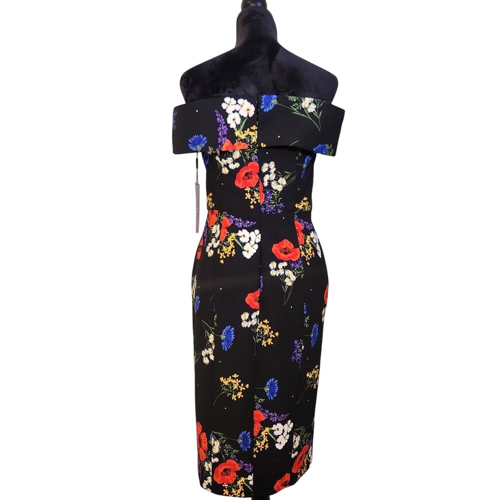CALVIN KLEIN NWT Floral Off the Shoulder Dress, Size 8 - Picture 4 of 16